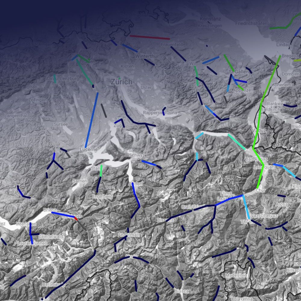 Swiss Rivers Map